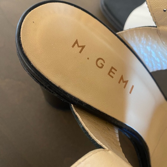 M. Gemi Italian made black and white strap sandal. Thick heel. Size 36 or US 6 - Picture 5 of 10